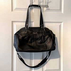Coach Addison Black Leather Diaper Bag